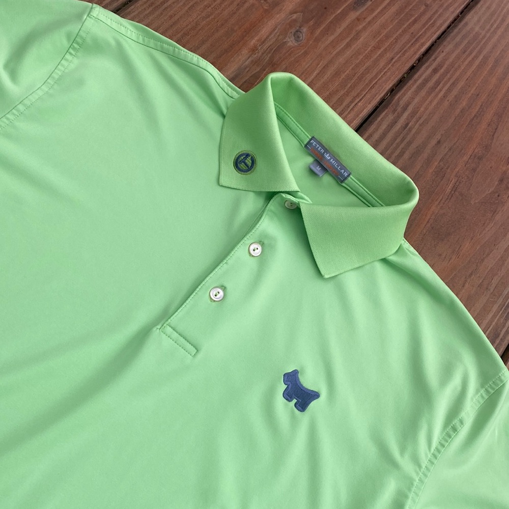Scotty Cameron Peter Millar Circle T Performance Golf Polo in Green Size M EUC